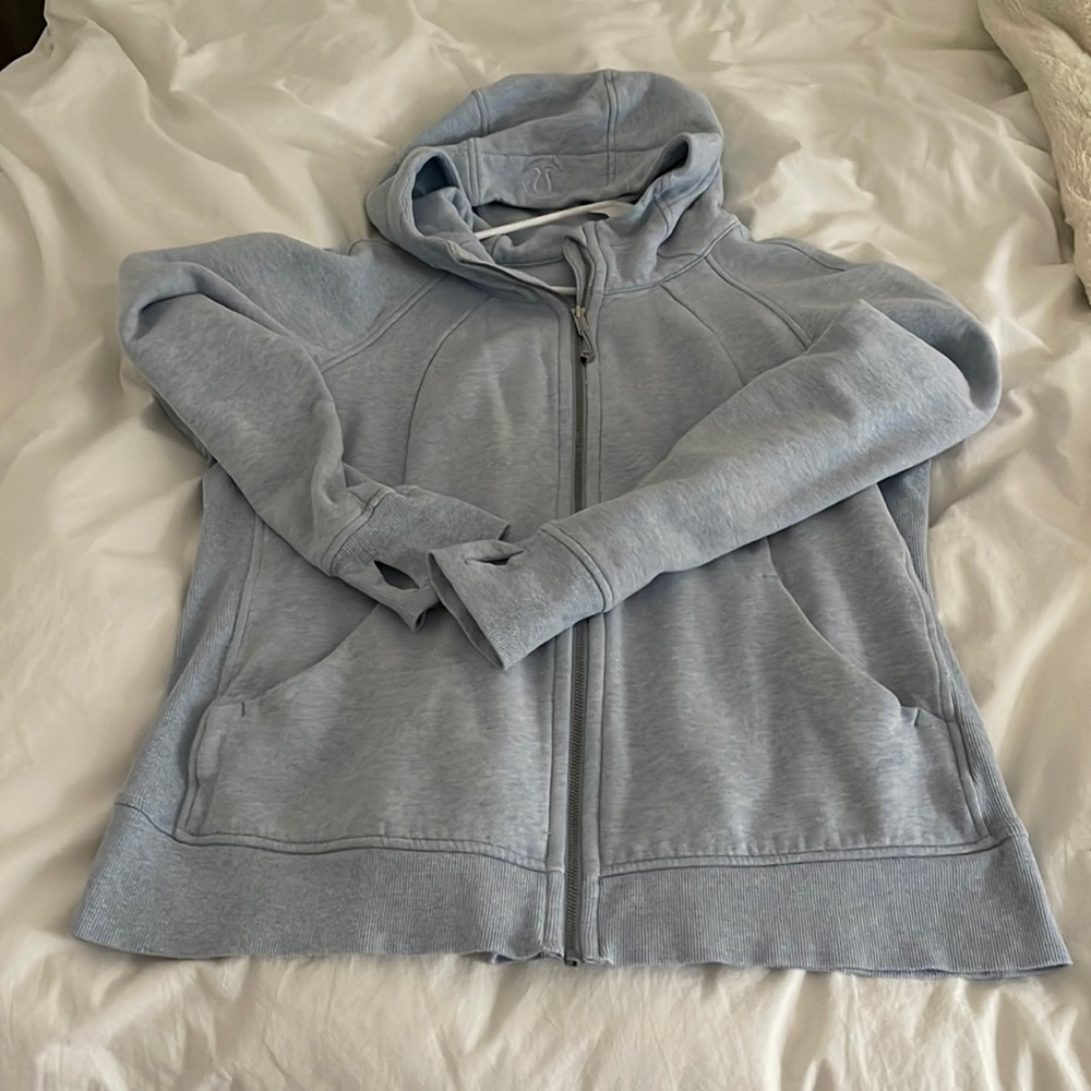 Lululemon full zip scuba hoodie heather blue